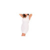 Robe blanche sensuelle avec capuche et bandeau poitrine Adriana 